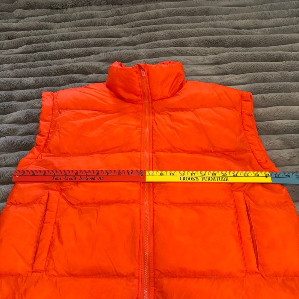NWOT free people PrimaLoft Puffer Vest Orange Quilted Insulated Outerwear Medium - Picture 5 of 10